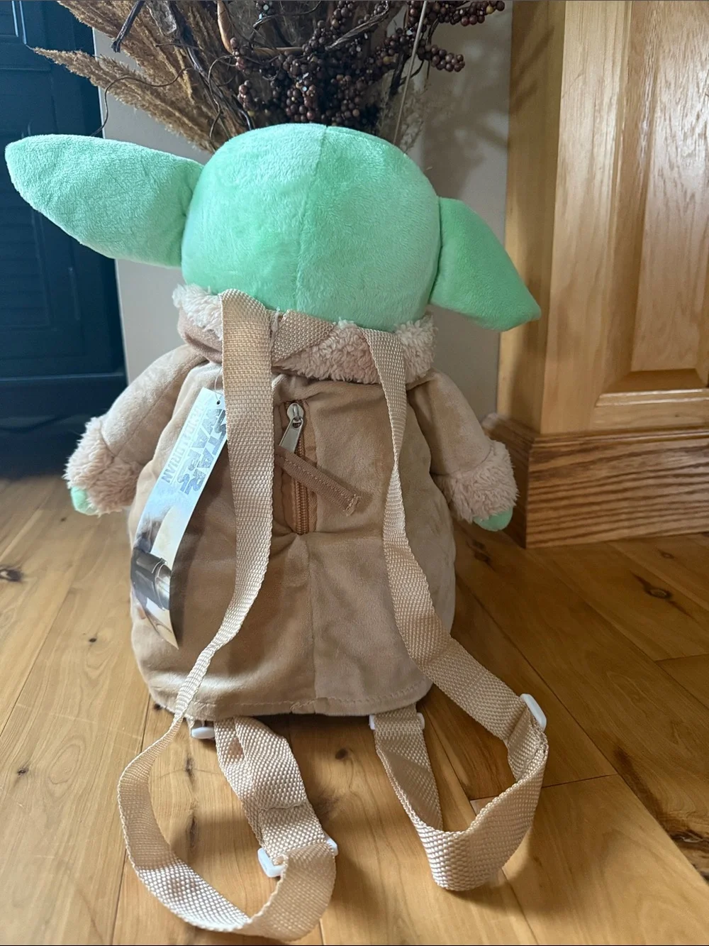 Plush Grogu Backpack in Mint Green and Tan - NWT